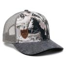 Boné Trucker Nocona Indio Cavalo Chile Aba Curva Country Veludo Cinza