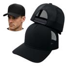 Boné Trucker Preto Liso Rendinha Aba Curva Telinha Boné Trucker Preto Liso Rendinha Aba Curva Telinha