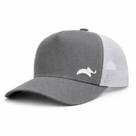 Boné Trucker Sol A Sol Poliéster Ajustável Cinza e Branco