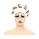 Boné turbante trançado de lantejoulas para mulheres africano autogele Headtie