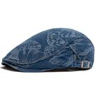 Boné unissex com estampa de borboleta jeans Gatsby Newsboy