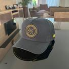 Boné Vrt Trucker Brim Preto Patch Silk Amarelo Aba Inferior Amarelo