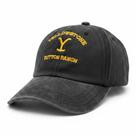 Bone Yellowstone Dutton Ranch Retro Desbotado Vintage - Preto