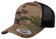 Boné Yupoong YP Classics Multicam Retro Trucker Tamanho Único