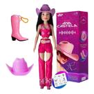 Boneca Ana Castela Articulada Boiadeira Grande Com Chaveiro Tatuagem Original Novabrink