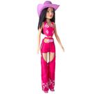 Boneca Ana Castela boiadeira chapéu, botas e acessórios Novabrink Boneca Ana Castela boiadeira chapéu, botas e acessórios Novabrink
