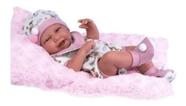 Boneca Anny Doll Baby Reborn Macacão Babador 2442 - Cotiplas