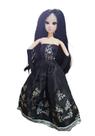 Boneca Articulada 30cm Flexível + Roupas + Vestido Luxo