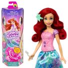 Boneca Articulada Ariel Spin e Reveal 11 Surpresas Série Flores - Princesas Disney Mattel HTV88