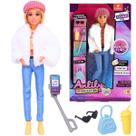 Boneca Articulada Fashion Coleção Inverno Com Acessórios - Castela
