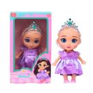 Boneca Articulada Princesa Melissa Vestido Roxo - Castela
