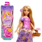Boneca Articulada Rapunzel Spin e Reveal 11 Surpresas Série Flores - Princesas Disney Mattel HTV86