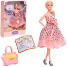Boneca Axinni Coleção Desfile De Moda Vestido Rosa - Castela