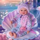Boneca BABESIDE Mermaid 43 cm de corpo macio com acessórios