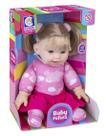 Boneca Baby Fofura Com Cabelo Cotiplas em Vinil Roupa Tecido