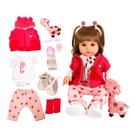 Boneca Baby Reborn Realista Girafinha Com Cabelos Castanhos Boneca Baby Reborn Realista Girafinha Com Cabelos Castanhos