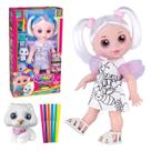 Boneca Babys Collection Fashion Color Brinquedo De Pintura Com Acessórios - Super Toys Boneca Babys Collection Fashion Color Brinquedo De Pintura Com Acessórios - Super Toys
