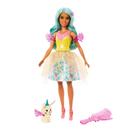 Boneca Barbie A Touch of Magic Teresa com roupa, animal de estimação e acessórios