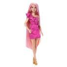 Boneca Barbie, cabelo divertido e chique com cabelo loiro extra longo