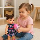 Boneca Barbie Canudo Brinquedo Criança Hannah Copo Suquinho Cheirinho Ursinho Infantil Vestido