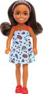 Boneca Barbie Chelsea de 6 polegadas com vestido azul removível