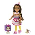 Boneca Barbie Club Chelsea Dress-Up de 6 polegadas com animal de estimação de 3 a 7 anos Boneca Barbie Club Chelsea Dress-Up de 6 polegadas com animal de estimação de 3 a 7 anos
