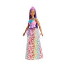 Boneca barbie dreamtopia princesa cabelo roxo com tiara rosa - mattel hgr17/hgr13