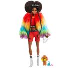 Boneca Barbie Extra com Casaco Shaggy, Cabelo Afro-Puffs e Cachorro Poodle