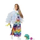 Boneca barbie extra jaqueta com babados e jacaré estimação - mattel gyj78