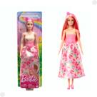 Boneca Barbie Fantasy Vestido Rosa Bege HRR07 - Mattel