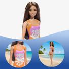 Boneca Barbie Fashion & Beauty Praia Maio Laranja Hxx50