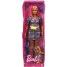 Boneca Barbie Fashionista Cabelo Laranja Vestido Xadrez Rosa, 161 Grb53 - Mattel
