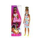 Boneca Barbie Fashionista Vestido Crochê Cabelo Coque 210 HJT07 Mattel