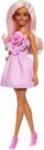 Boneca Barbie Fashionistas 238 vestido rosa sem alças