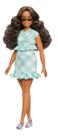 Boneca Barbie Fashionistas 240 vestido xadrez cabelo ondulado