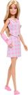Boneca Barbie Fashionistas 243 Loira Com Gesso Braço Boneca Barbie Fashionistas 243 Loira Com Gesso Braço
