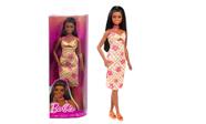 Boneca Barbie Fashionistas Negra Vestido Xadrez HYT91 Mattel