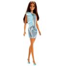 Boneca Barbie Morena Fashionista Vestido Glitter Mattel Original