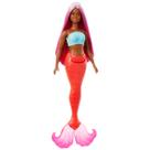 Boneca barbie mundo da fantasia sereia cabelo rosa top azul - mattel hrr04/hrr02 Boneca barbie mundo da fantasia sereia cabelo rosa top azul - mattel hrr04/hrr02