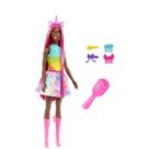 Boneca barbie negra unicórnio cabelo longo rosa - mattel hrr01/hrp99
