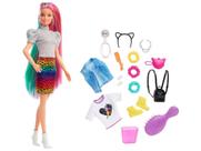 Boneca Barbie Penteado Arco Íris Oncinha Grn80 Mattel