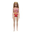 Boneca barbie praia loira com maio pink - mattel hxx48/dwj99