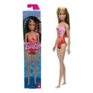 Boneca Barbie Praia Maiô Rosa Mattel