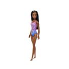 Boneca barbie praia negra com maio roxo - mattel hxx49/dwj99