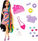 Boneca Barbie Totally Hair com tema de coração com cabelo fantástico de 21 cm