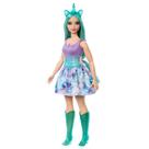 Boneca Barbie Unicórnio Fantasy - Cabelo Turquesa e Roupa Pastel