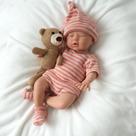 Boneca Bebê AMZBB 33cm Silicone Bebê que Bebe e Molha