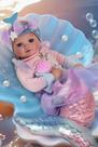 Boneca Bebê BABESIDE 15" Sereia Realista de Pelúcia