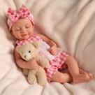 Boneca Bebê BABESIDE 30 cm Corpo Inteiro de Silicone com Kit