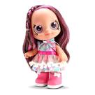 Boneca Bebê Cabelo Castanho Adesivos de Unhas e Pente Bambola Original na Caixa